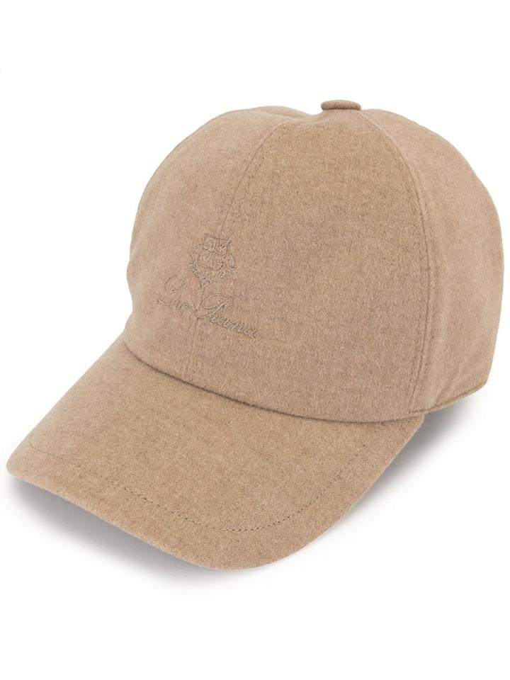 Loro Piana Logo Embroidered Cap - Neutrals