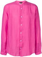Emporio Armani Grandad Collar Shirt - Pink