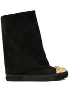 Casadei Contrast Toe Chaucer Boots - Black