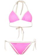 Fendi Halterneck Two Piece Bikini - Pink & Purple
