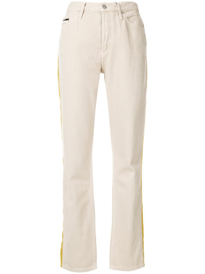 Calvin Klein Side Stripe Jeans - Nude & Neutrals