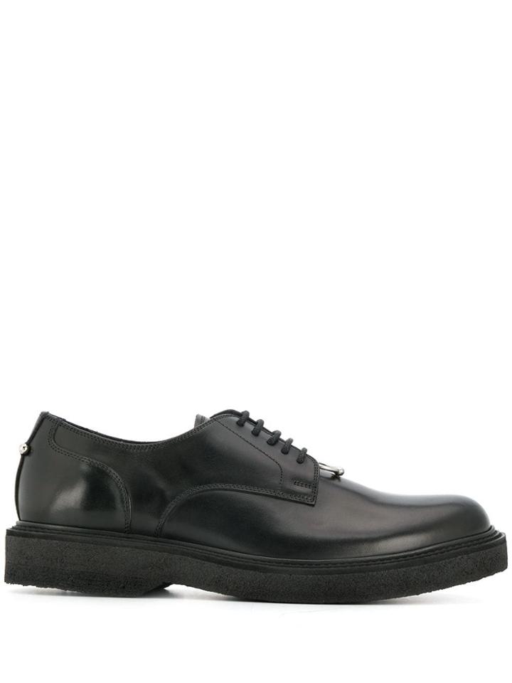Neil Barrett Ring Detail Derby Shoes - Black