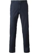 Incotex Tailored Trousers, Men's, Size: 46, Blue, Cotton/spandex/elastane