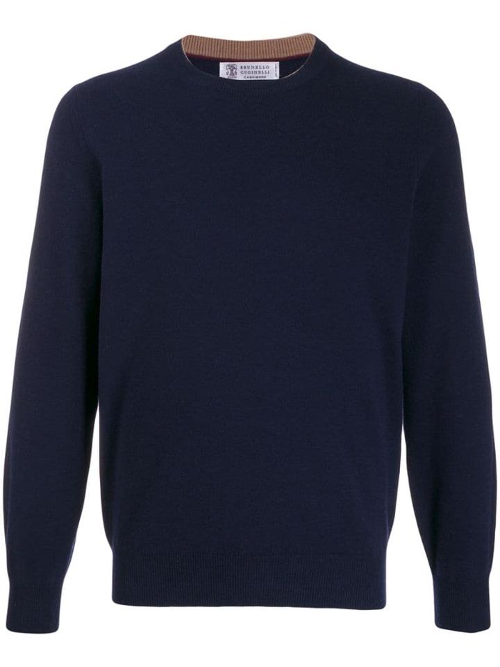 Brunello Cucinelli Knitted Sweatshirt - Blue