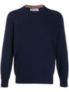 Brunello Cucinelli Knitted Sweatshirt - Blue
