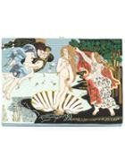 Olympia Le-tan Botticelli The Birth Of Venus Embroidered Clutch, Women's, Blue