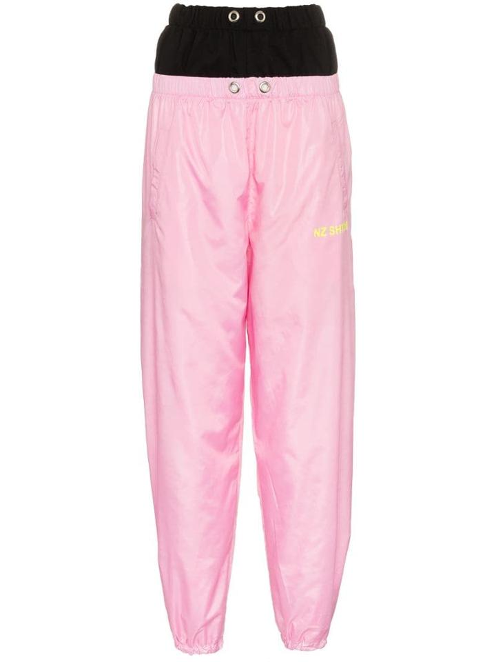 Natasha Zinko Double-waisted Track Pants - Pink