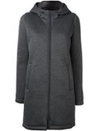Herno Zip Up Coat, Women's, Size: 40, Grey, Viscose/polyamide/polyester