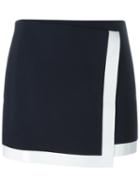 Iceberg Wrap Style Skirt, Women's, Size: 40, Blue, Viscose/polyester/leather