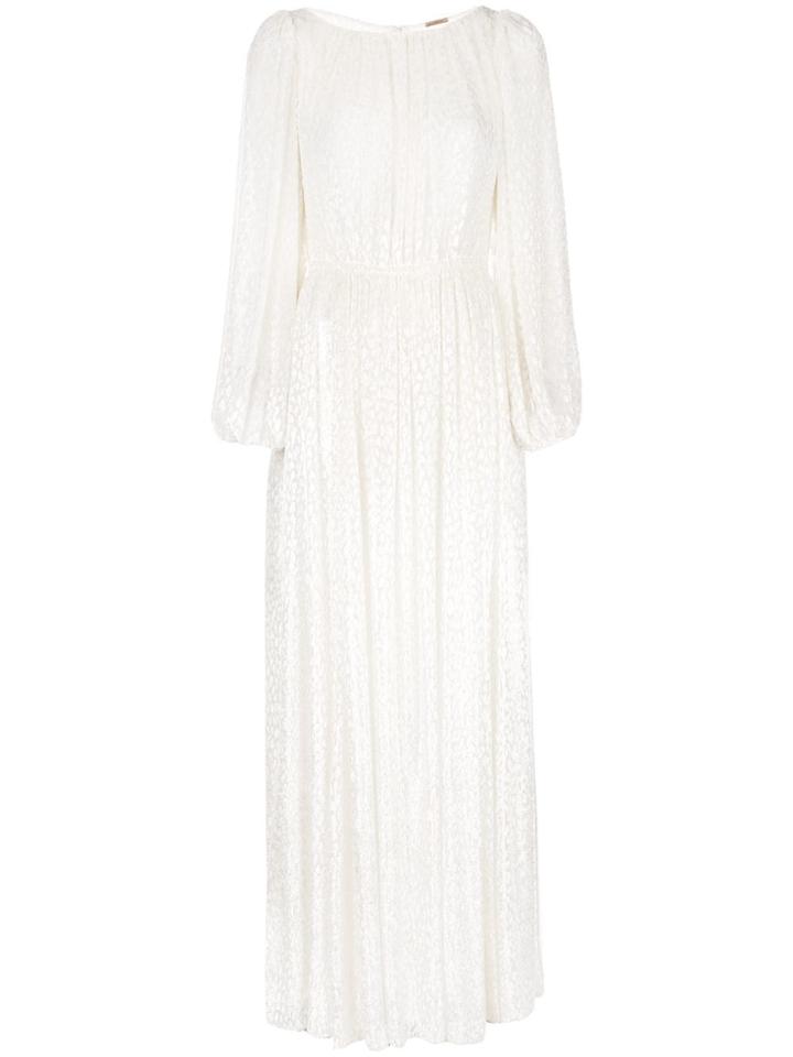 Adam Lippes Velvet Jacquard Dress - White