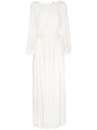 Adam Lippes Velvet Jacquard Dress - White