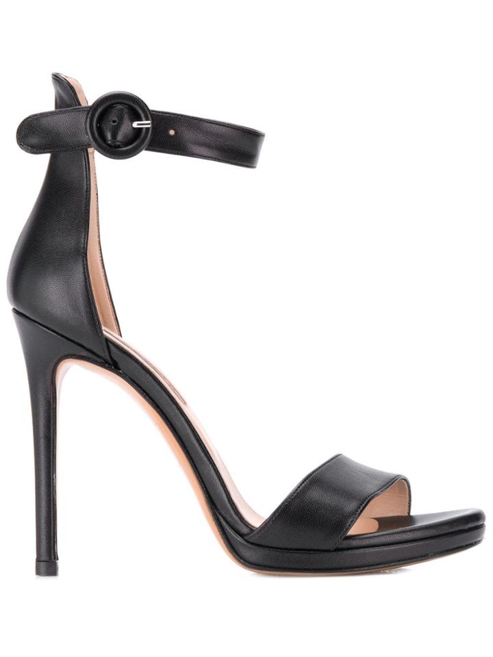 Albano Ankle Strap Sandals - Black