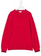 Boss Hugo Boss Teen Embossed Logo Jumper - Red