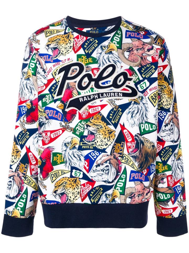 Polo Ralph Lauren Flag Pattern Sweatshirt - White