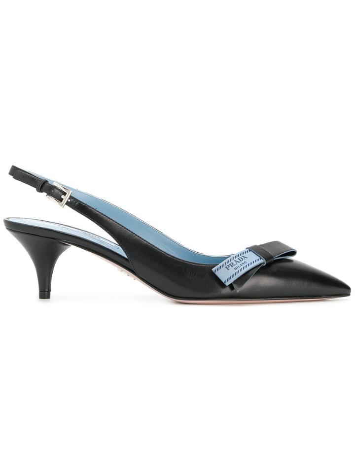 Prada Sling Back Pumps - Black