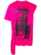 Raf Simons Asymmetric Photo Print T-shirt - Pink