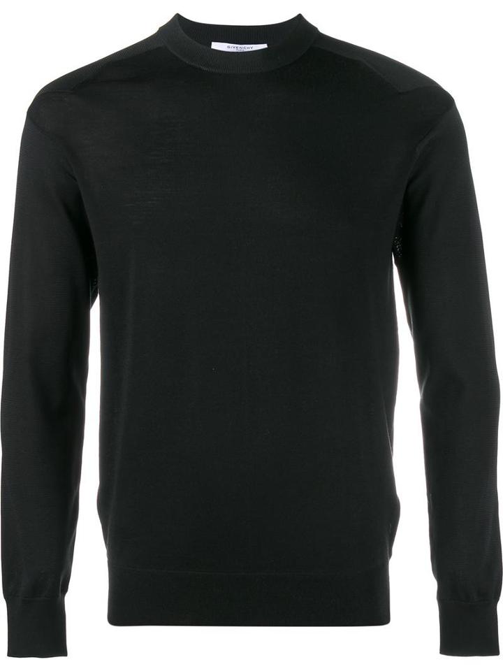 Givenchy Contrast Sleeve Jumper, Men's, Size: Small, Black, Wool/polyester