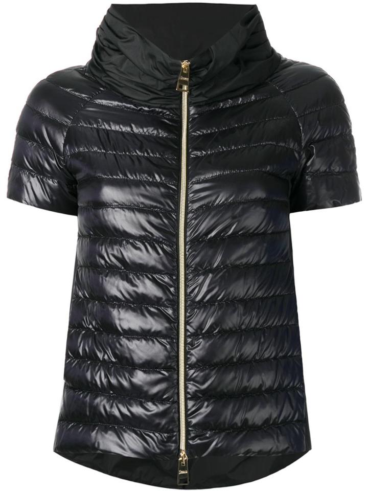Herno Shortsleeved Puffer Jacket - Black