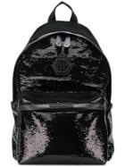 Philipp Plein Sequin Embellished Backpack - Black
