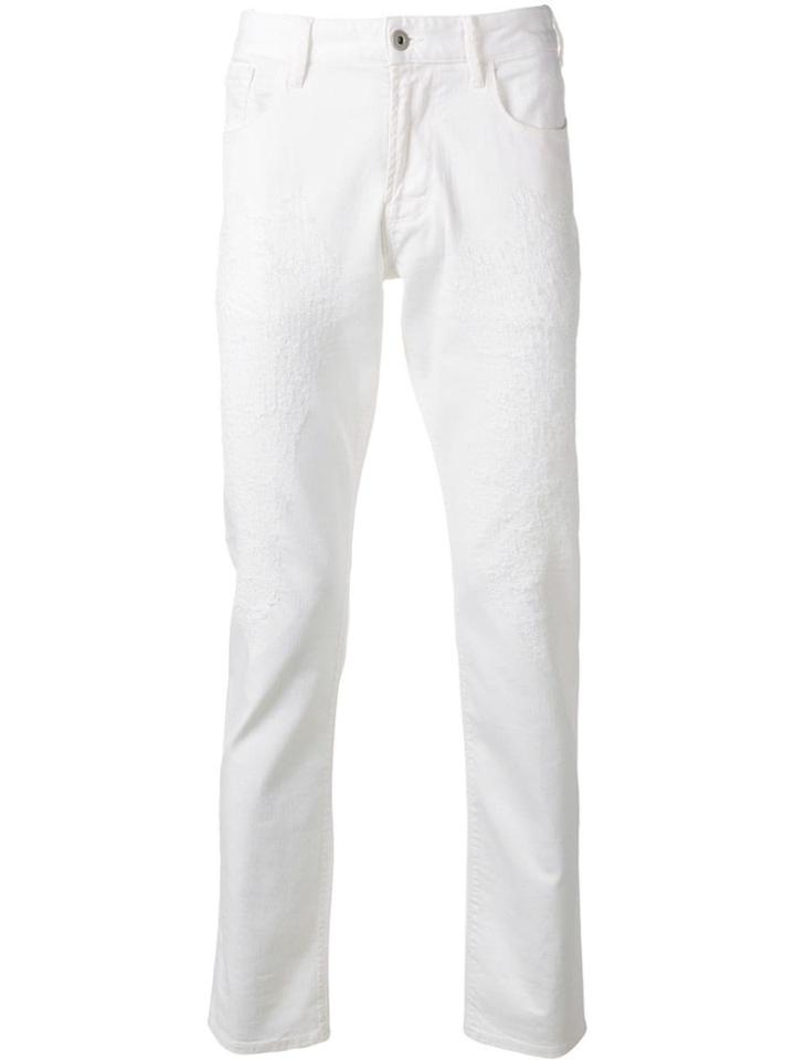 Emporio Armani Straight Leg Jeans - White