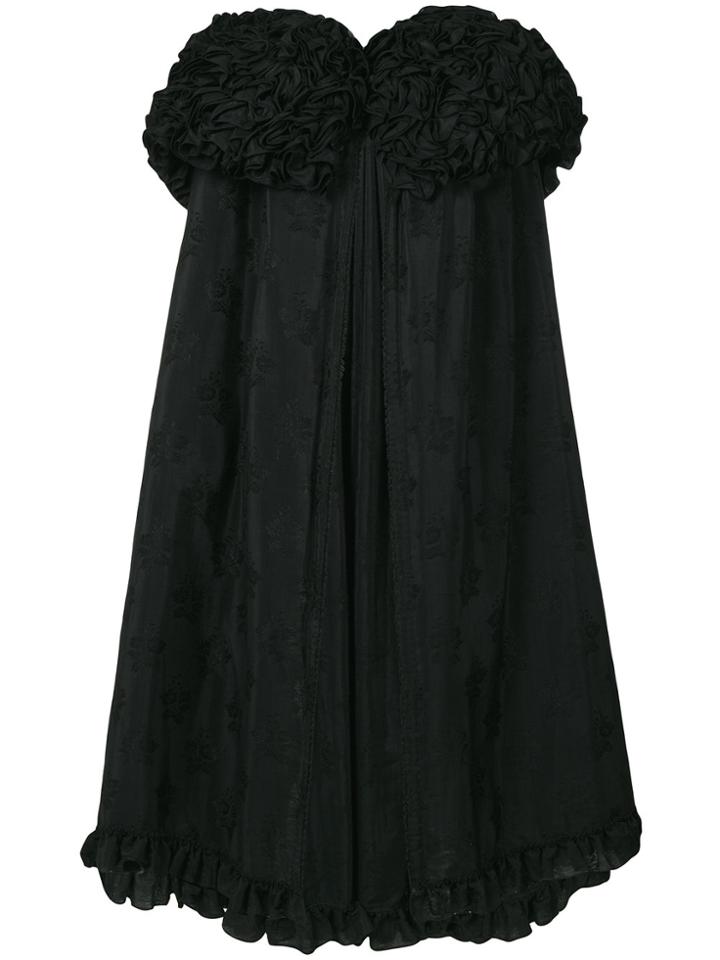 William Vintage Draped Long Cape - Black