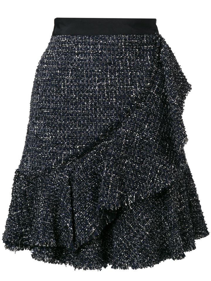 Karl Lagerfeld Sparkle Bouclé Skirt - Blue