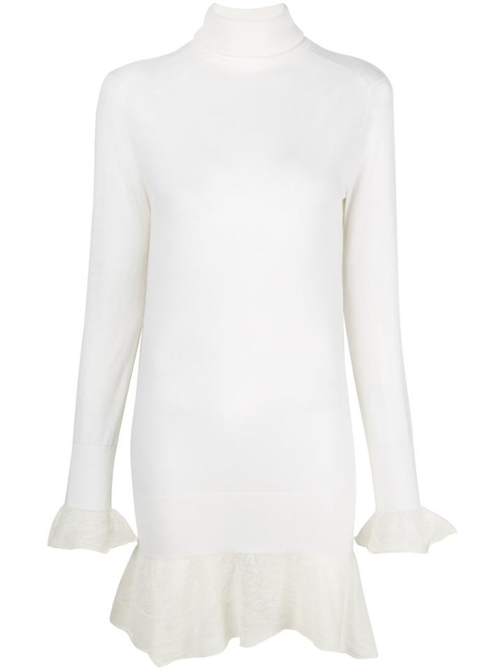 Sacai Layer Trim Sweater - White