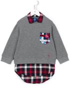 Fay Kids Shirt Hem Sweatshirt, Girl's, Size: 6 Yrs, Grey