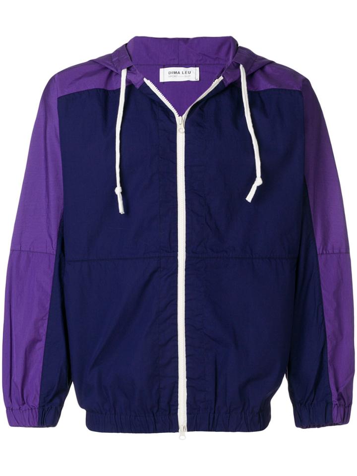 Dima Leu Panelled Zip Front Jacket - Pink & Purple