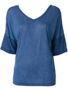 Diesel V Neck Flared Top - Blue