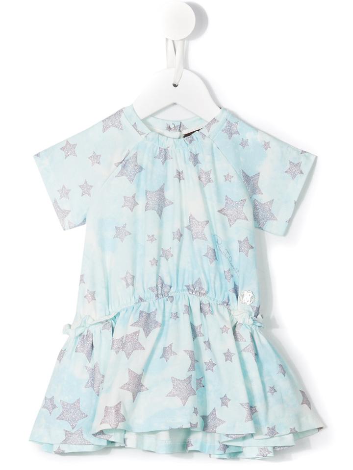 Roberto Cavalli Kids - Star Print Dress - Kids - Cotton/spandex/elastane - 18 Mth, Blue
