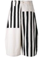 Yohji Yamamoto Colour Block Shorts, Men's, Size: 3, Nude/neutrals, Cotton