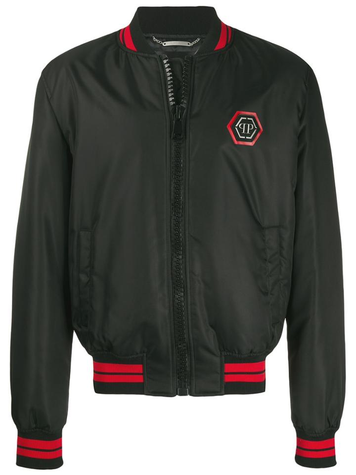 Philipp Plein Shell Bomber Jacket - Black
