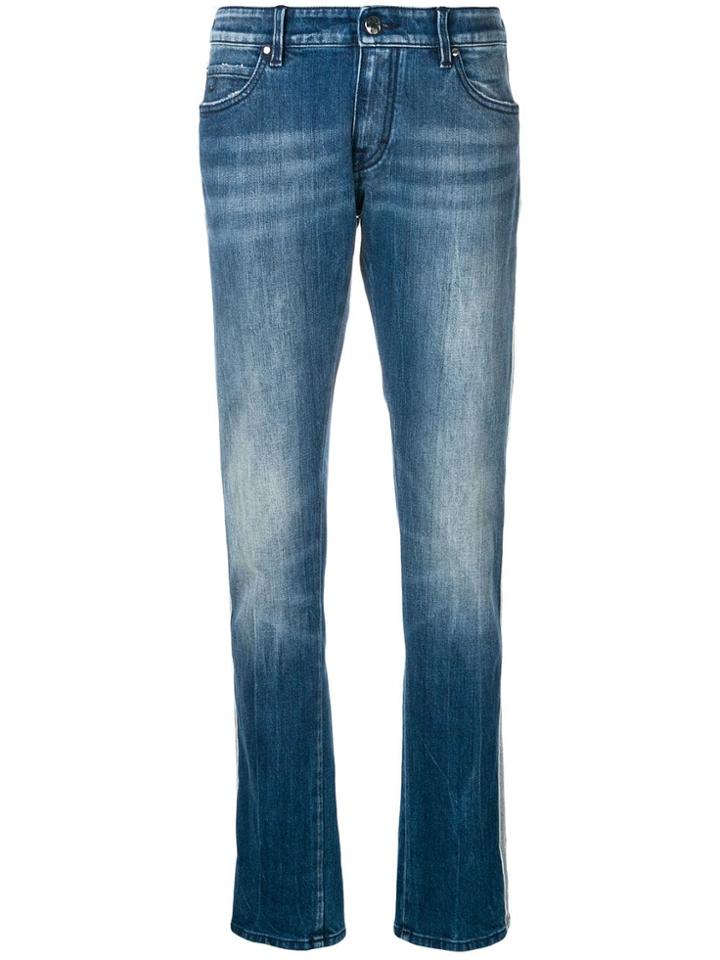 Jacob Cohen Side Stripe Straight Jeans - Blue