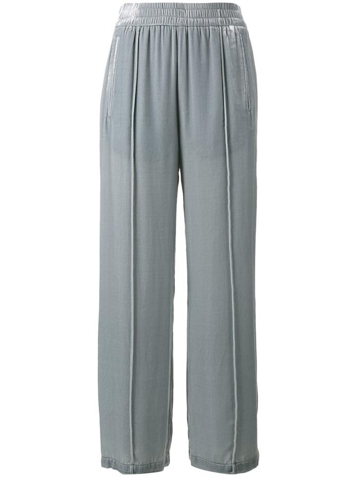 Ganni 'hayden' Velvet Trousers, Women's, Size: Medium, Blue, Silk/rayon