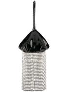 Christopher Kane Crystal Fringe Patent Bag - Black