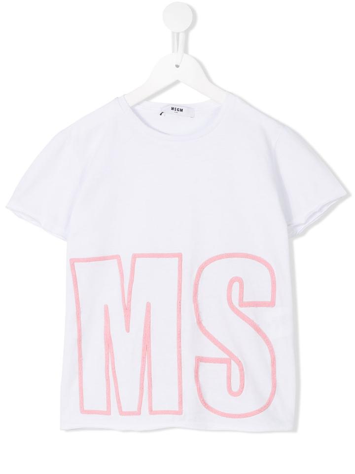 Msgm Kids - Logo Print T-shirt - Kids - Cotton - 6 Yrs, Girl's, White