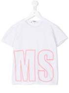 Msgm Kids - Logo Print T-shirt - Kids - Cotton - 6 Yrs, Girl's, White
