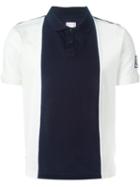 Moncler Gamme Bleu Colour Block Polo Shirt, Men's, Size: Medium, Red, Cotton