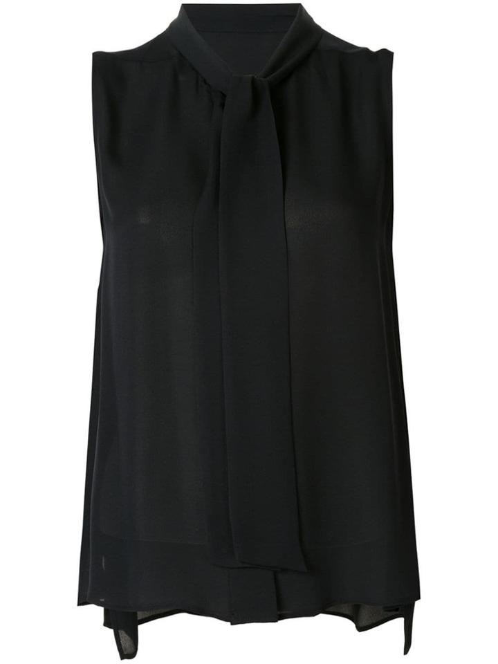 Des Prés Tie Front Shirt - Black