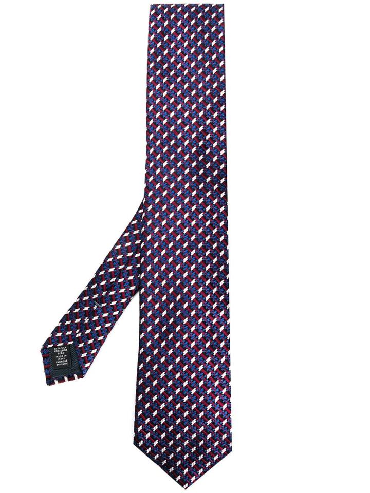 Ermenegildo Zegna Geometric Patterned Tie - Black