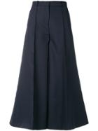 Rokh Flared Cropped Trousers - Blue