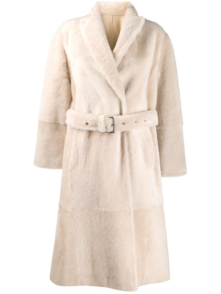 Brunello Cucinelli Shearling Trench Coat - Neutrals