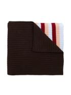 Marni Kids Striped Trim Scarf - Brown