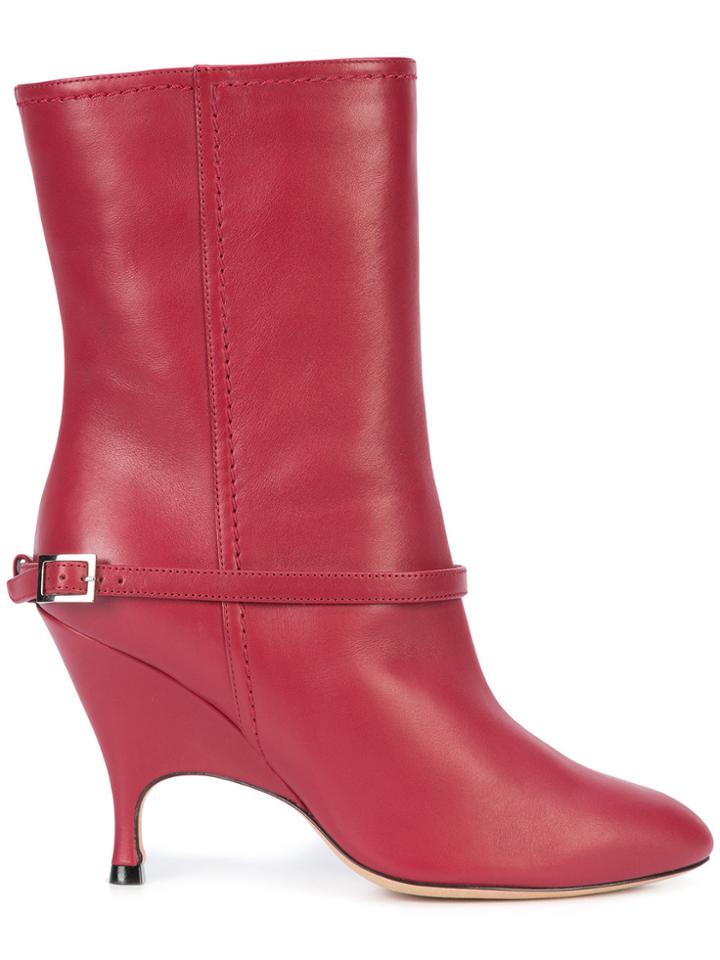 Alchimia Di Ballin Buckle Detail Boots - Red