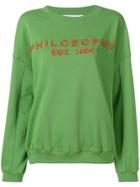 Philosophy Di Lorenzo Serafini Logo Embroidered Sweatshirt - Green