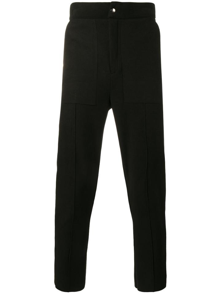 Lot78 Structured Tapered Trousers - Black