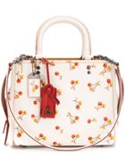Coach Cherries Print Shoulder Bag - White