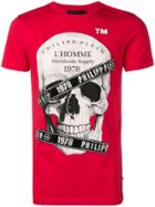 Philipp Plein L'homme Skull Print T-shirt - Red