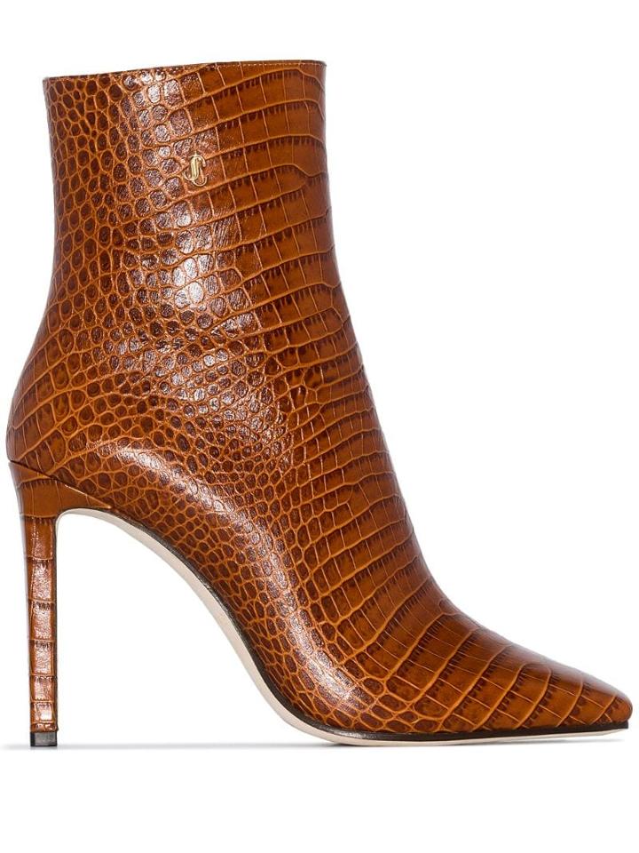 Jimmy Choo Minori 100mm Ankle Boots - Brown